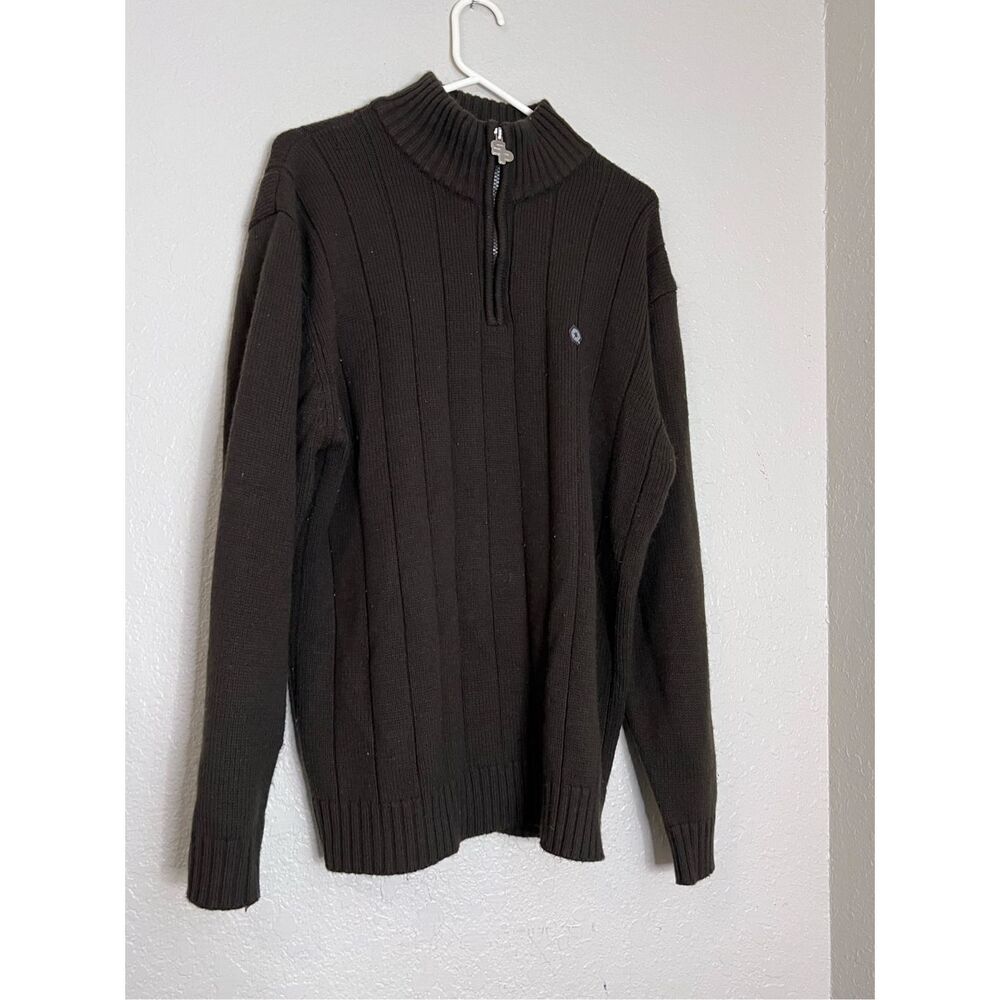 South Pole Sweater ribbed With Zip Collar Sz M